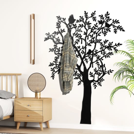 4goodz Wandkapstok metaal boomdesign met vogels 175 cm - - Image 3