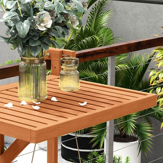 4goodz Outsunny balkonklaptafel voor balustrade, verstelbare hangtafel - Image 4