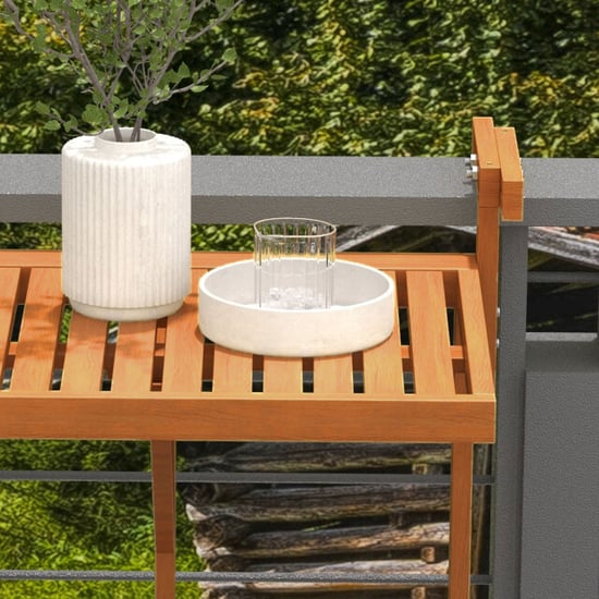 4goodz Outsunny balkonklaptafel voor balustrade, verstelbare hangtafel - Image 5