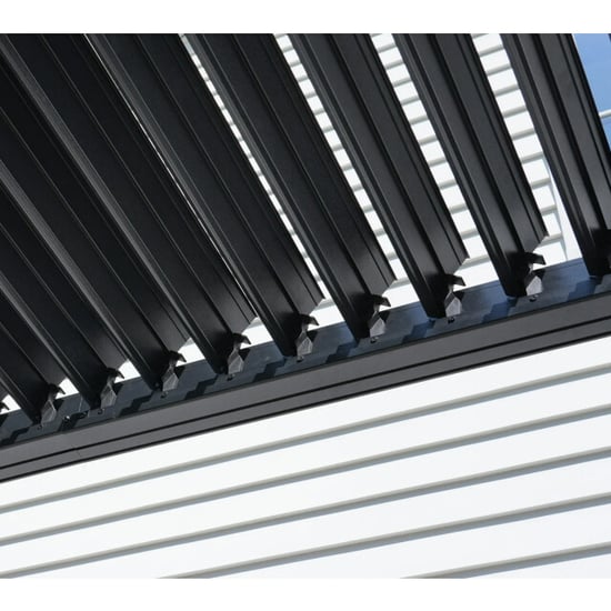 Sojag Wall hana louvre aluminium terrasoverkapping met lamellendak - Image 5