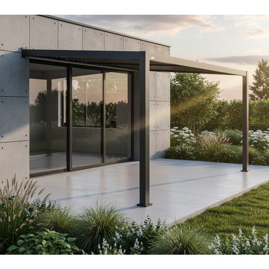 Sojag Wall hana louvre aluminium terrasoverkapping met lamellendak - Image 4