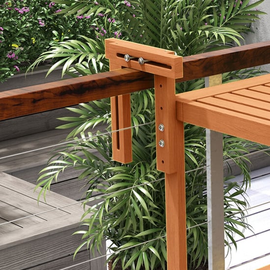 4goodz Outsunny balkonklaptafel voor balustrade, verstelbare hangtafel - Image 6