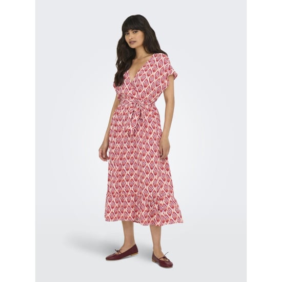 Only onlzilla adele life ss long dress w 15357778 equestrian red - Image 3