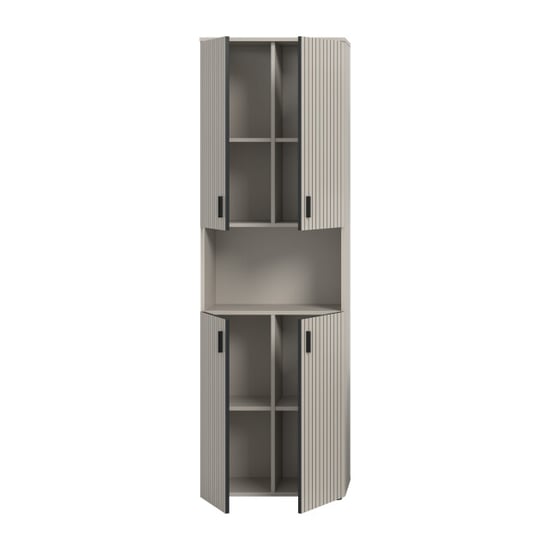 Furnilux Badkast kasjmier met accenten ruime opbergkast met 4 deuren 60x192x30 - Image 5