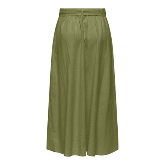 Jacqueline de Yong milan linen hw belted skirt wvn 15366394 olive drab - Image 6