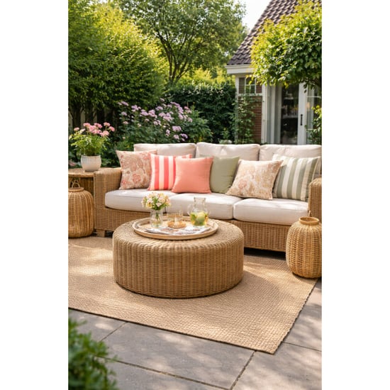 NOVÉE Sunset stripe red outdoor kussenhoes | 45x45 cm | katoen/polyester - Image 2