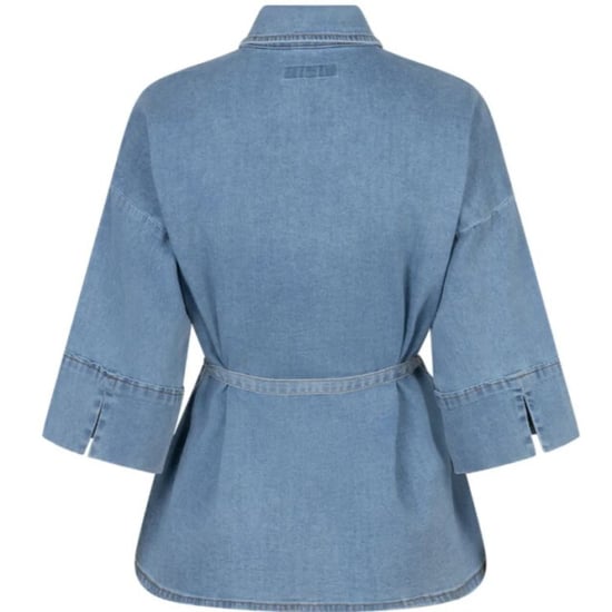 Red Button Mia denim long jacket - Image 2