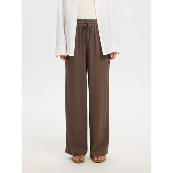 Selected Femme slwviva-gulia hw long sun pant noos 16089062 chocolate chip - Image 3