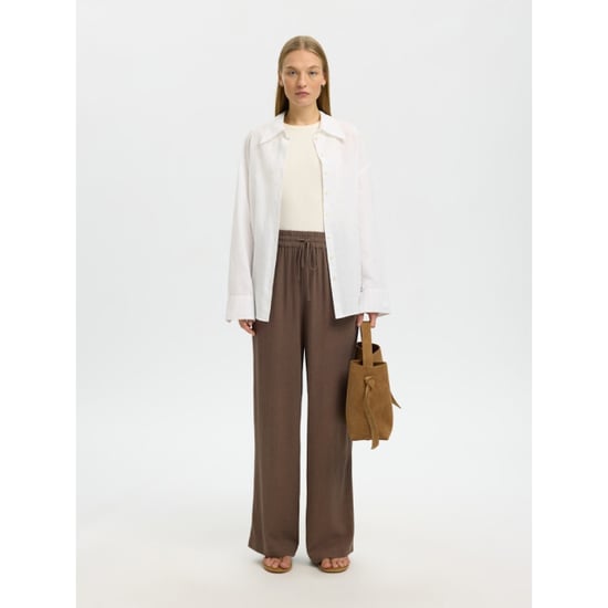 Selected Femme slwviva-gulia hw long sun pant noos 16089062 chocolate chip - Image 6