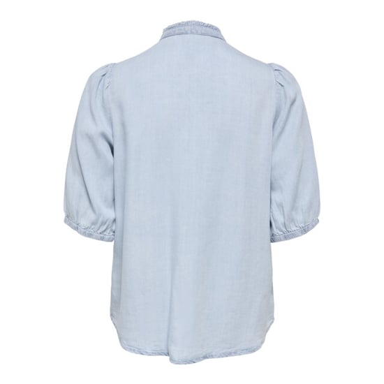 Only Onlcharis life 24 frill shirt wvn cc blue denim - Image 3