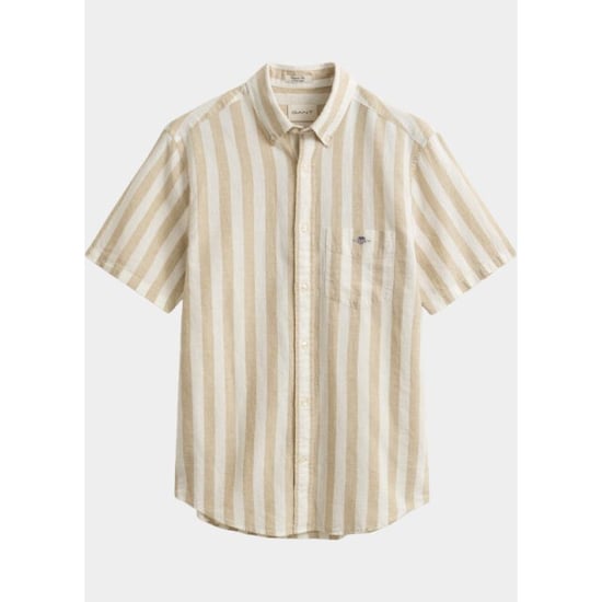 Gant Overhemd korte mouw heren gestreept overoverhemd met ko 3260020/200 - Image 3