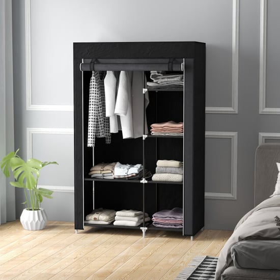 4goodz Stoffen kledingkast opvouwbaar 103x43x162,5 cm - - Image 3