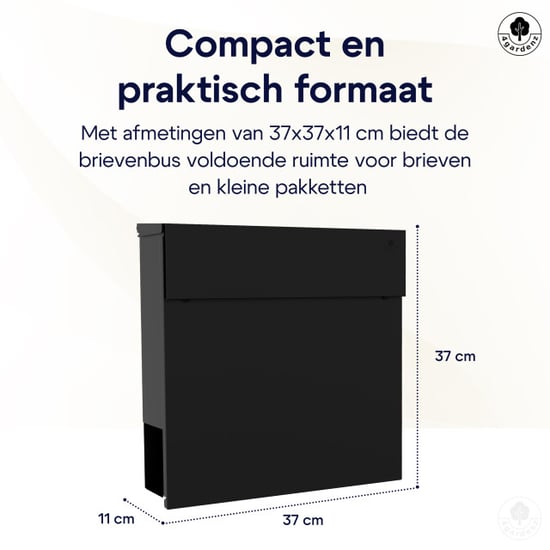4gardenz ® brievenbus hangend brievenbus staal veilig slot - - Image 2