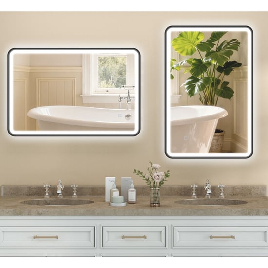 4goodz Badkamerspiegel 60x80 cm met led verlichting dimbaar horizontaal en - Image 6