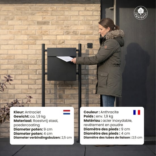 4gardenz ® vrijstaande brievenbus brievenbus met standaard - Image 6