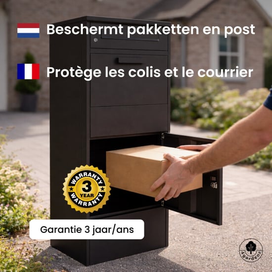 4gardenz Pakketbrievenbus met apart postvak anti-diefstal staande pakketbox - Image 4