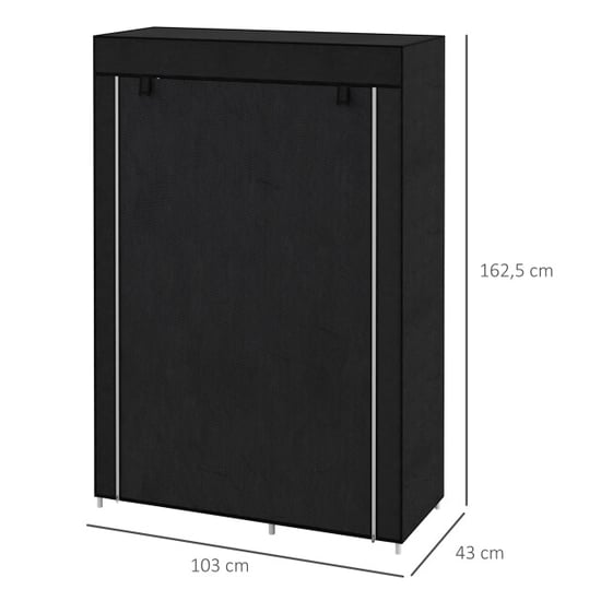 4goodz Stoffen kledingkast opvouwbaar 103x43x162,5 cm - - Image 6