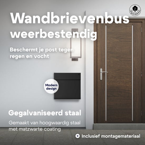 4gardenz ® brievenbus hangend brievenbus staal veilig slot - - Image 5