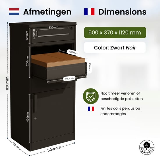 4gardenz Pakketbrievenbus met apart postvak anti-diefstal staande pakketbox - Image 6