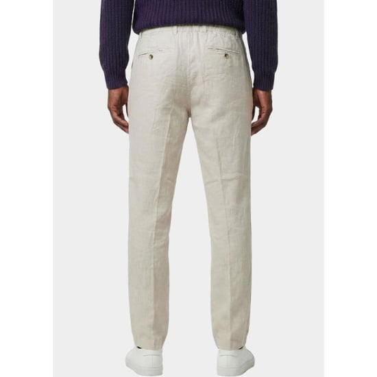Bos Bright Blue Linnen broek beach pant 5507.426/607 - Image 2