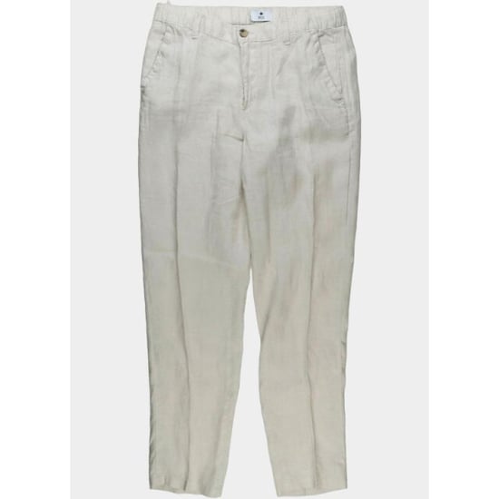 Bos Bright Blue Linnen broek beach pant 5507.426/607 - Image 3
