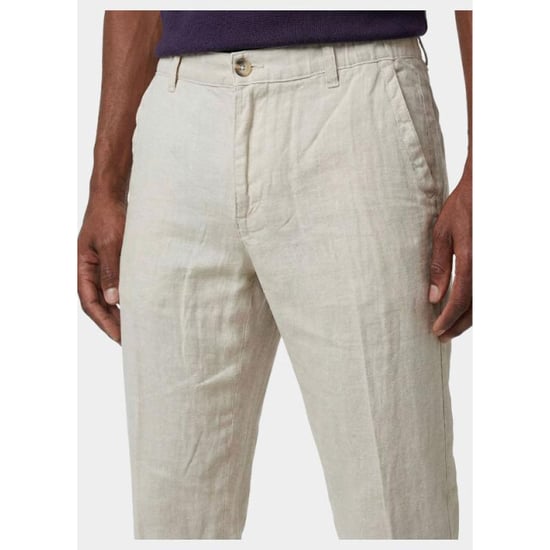 Bos Bright Blue Linnen broek beach pant 5507.426/607 - Image 4