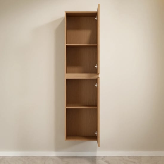 Mirlux Badkamermeubel set amara 100cm licht eiken wastafel wit - Image 3