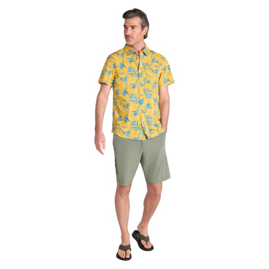 Mountain Warehouse Heren Tropische Boomtak Korte Mouwen Shirt (Mosterd) - Image 3