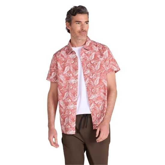 Mountain Warehouse Overhemd met korte mouwen voor heren Tropical Leaves (Roest) - Image 1