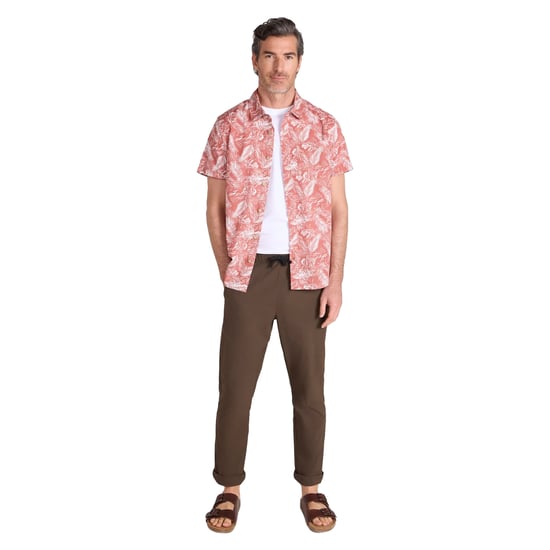 Mountain Warehouse Overhemd met korte mouwen voor heren Tropical Leaves (Roest) - Image 3