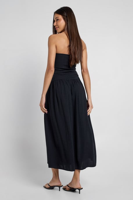 Premium Linen Bandeau Midaxi Dress - Image 2