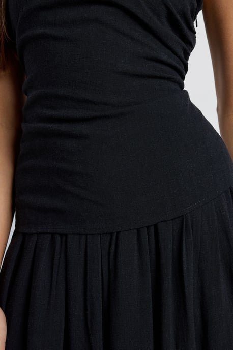 Premium Linen Bandeau Midaxi Dress - Image 4