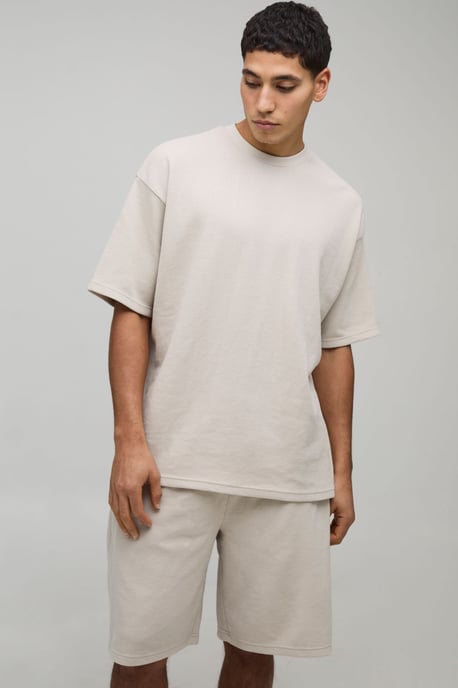 Oversized Waffle T-Shirt & Shorts Set - Image 3