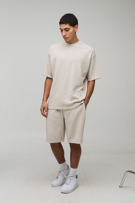 Oversized Waffle T-Shirt & Shorts Set - Image 4