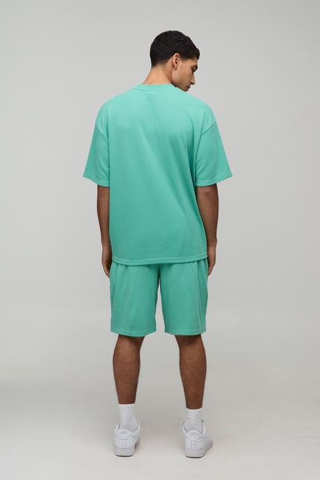 Oversized Waffle T-Shirt & Shorts Set - Image 2