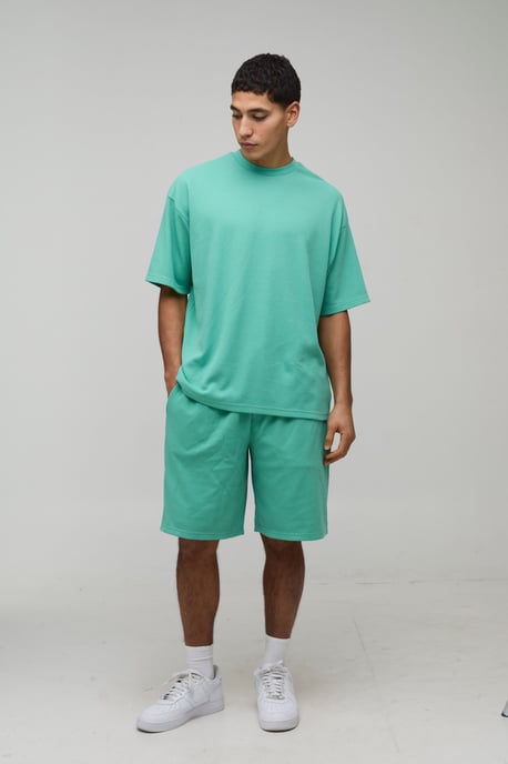Oversized Waffle T-Shirt & Shorts Set - Image 4