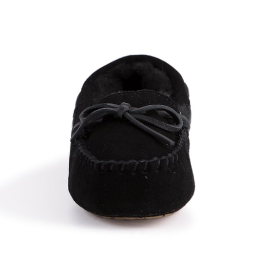 Aus Wooli Australia Womens Stylish Sheepskin Lace Moccasin - Black - Image 5