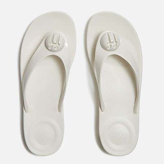 FitFlop Iqushion Glanzende Knop Dames Crème Flip-Flops - Image 2
