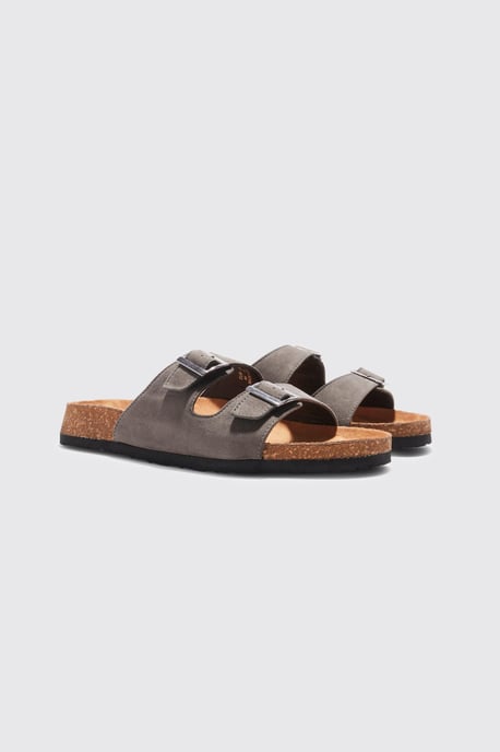 Faux Suede Buckle Sandal - Image 1