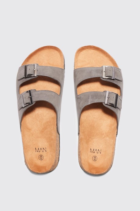 Faux Suede Buckle Sandal - Image 5