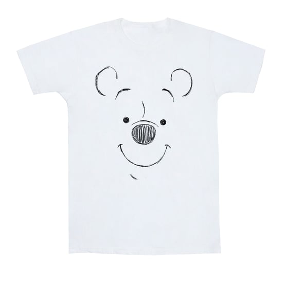 Disney Mens Winnie The Pooh Winnie The Pooh Face T-shirt (Vit) - Image 1