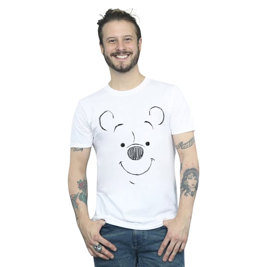 Disney Mens Winnie The Pooh Winnie The Pooh Face T-shirt (Vit) - Image 2