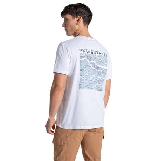 Craghoppers Mens Lucent II Mountain Back Print Short-Sleeved T-Shirt (White) - Image 3