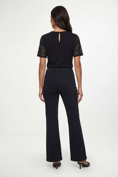 Lace Short Sleeve Jersey Top - Image 3