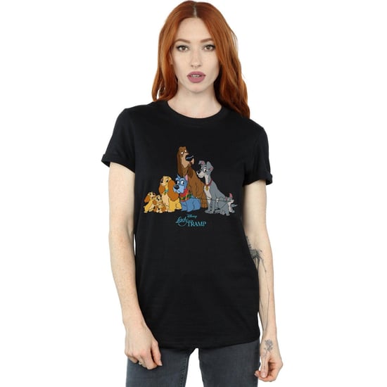 Disney Dames/Dames Lady And The Tramp Klassiek Groep Katoenen Vriendje T-shirt (Zwart) - Image 2