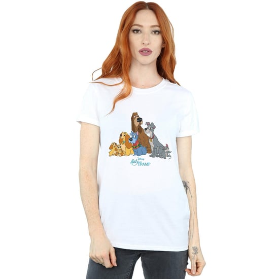 Disney Dames/Dames Lady And The Tramp Klassiek Groep Katoenen Vriendje T-shirt (Wit) - Image 2