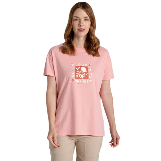 Craghoppers Womens/Ladies Yago Deep Look Into Nature T-Shirt (Shell Pink) - Image 4