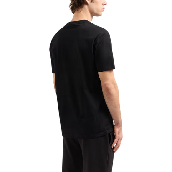 Armani Exchange Mens T-Shirts Milano Logo Print Cotton Tee Summer Top Black - Image 2