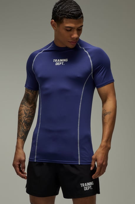 Training Dept Muscle Contrast Stitch T-Shirt - Image 1