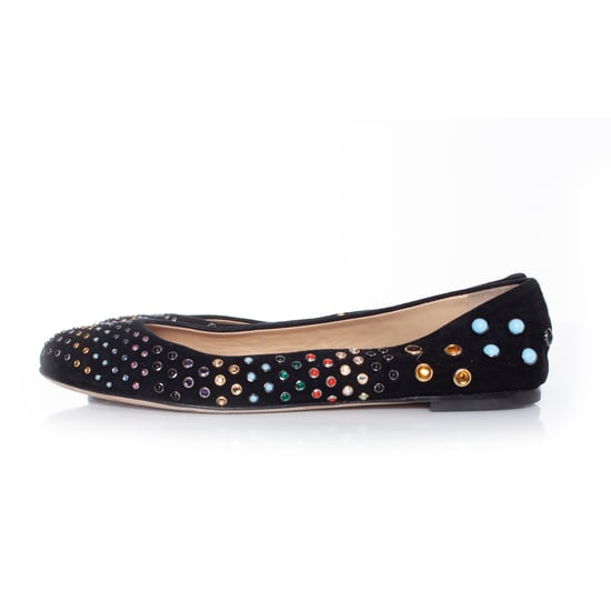 Giuseppe Zanotti, Suede Ballerina with colored studs - Image 2
